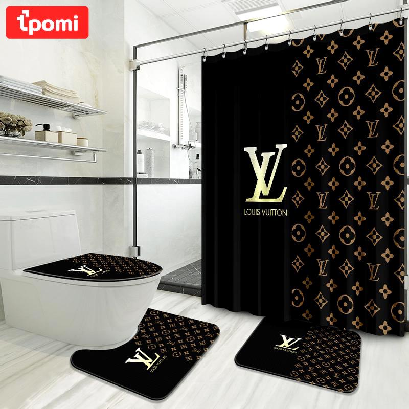 Louis vuitton bathroom set hypebeast bath mat luxury fashion brand home decor Bathroom Set
