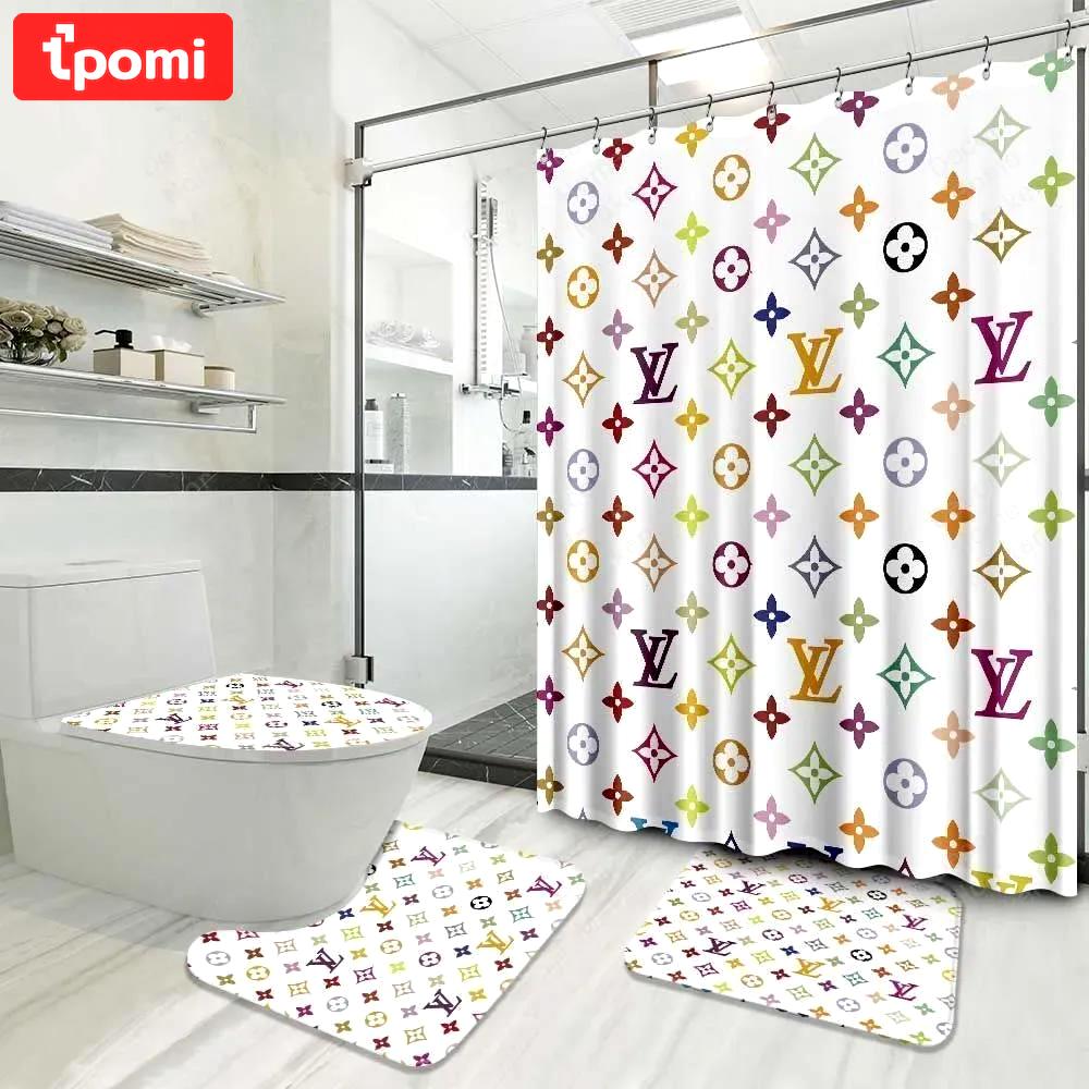 Louis vuitton bathroom set hypebeast home decor bath mat luxury fashion brand Bathroom Set