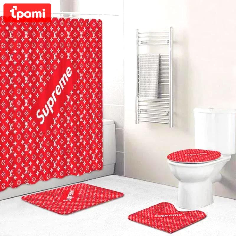 Louis vuitton bathroom sets bath mat luxury fashion brand home decor hypebeast Bathroom Set