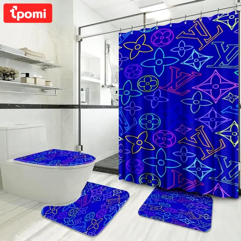 Louis vuitton blue limited luxury brand bathroom set home decor Bathroom Set