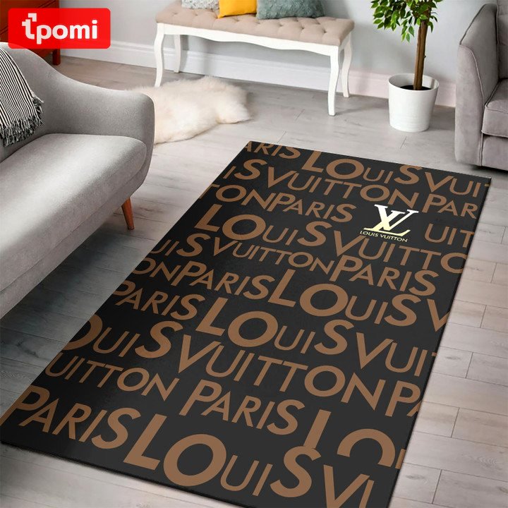 Louis vuitton hot logo type 719. Upgrade Your Living Room with Luxury Home Decor: Area Carpets, Floor Decor, Door Mats, and Hot Gift Items with style a High-End Fashion Brand Rectangle Rug
