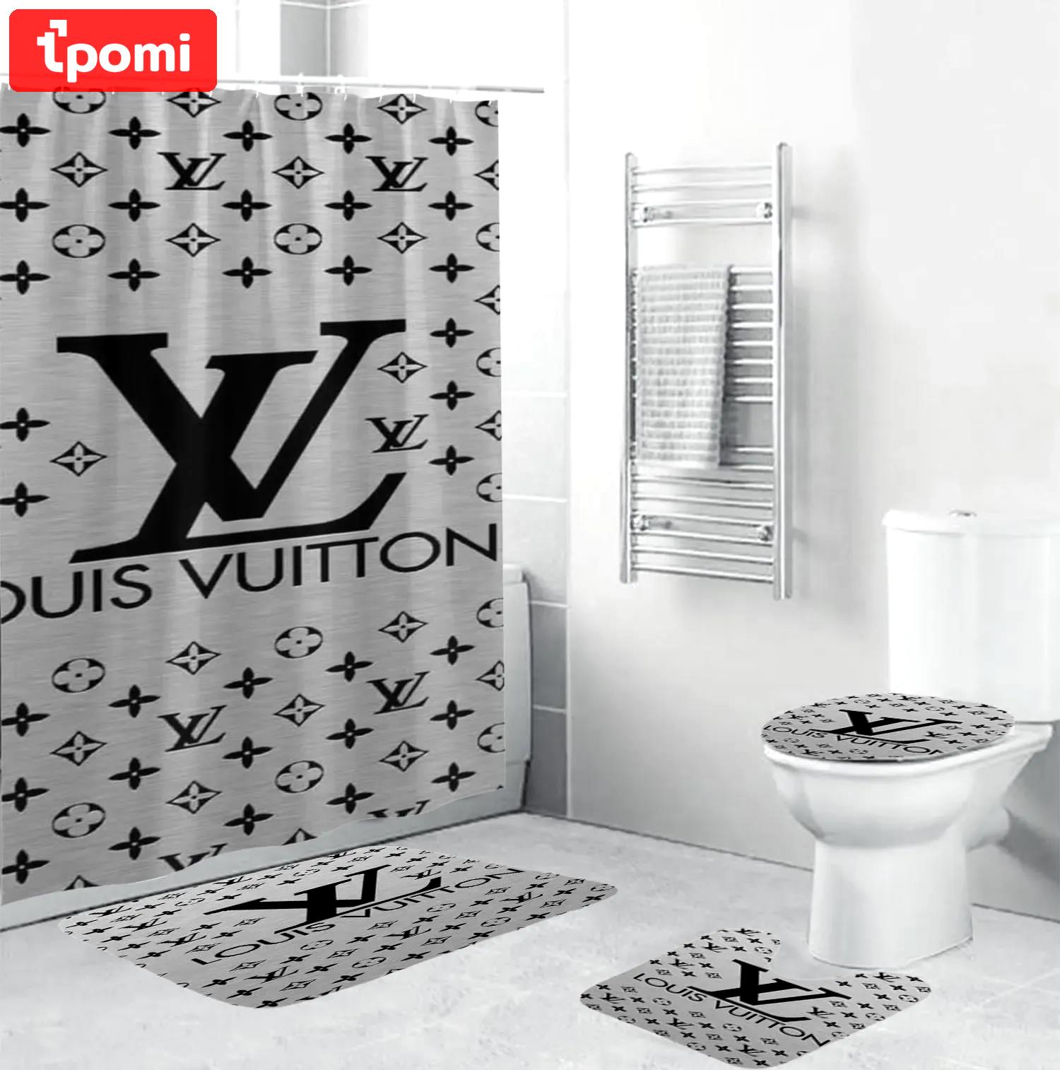 Louis vuitton hypebeast luxury fashion brand bath mat home decor bathroom sets Bathroom Set