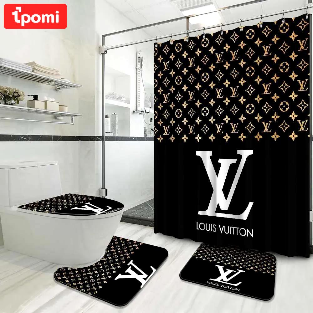 Louis vuitton luxury fashion brand bath mat home decor hypebeast bathroom sets Bathroom Set