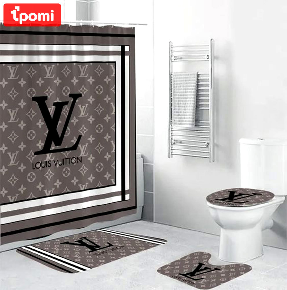 Louis vuitton lv home decor bath mat hypebeast bathroom sets luxury fashion brand Bathroom Set