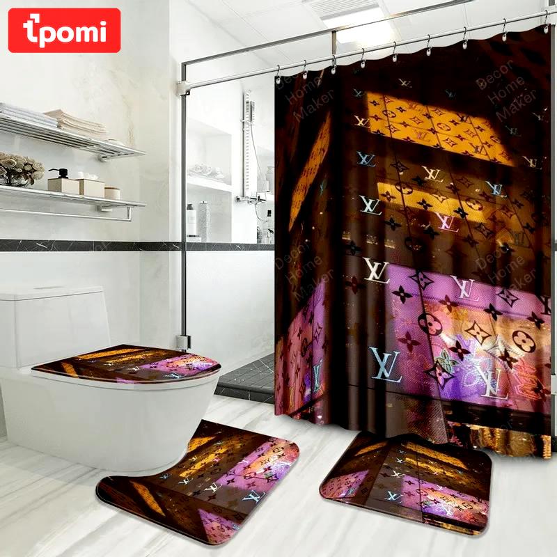 Louis vuitton lv louis vuitton bathroom set hypebeast home decor luxury fashion brand bath mat Bathroom Set