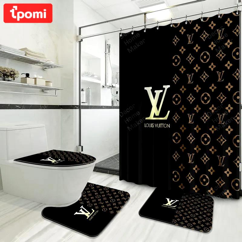 Louis vuitton lv louis vuitton home decor bathroom sets bath mat luxury fashion brand hypebeast Bathroom Set