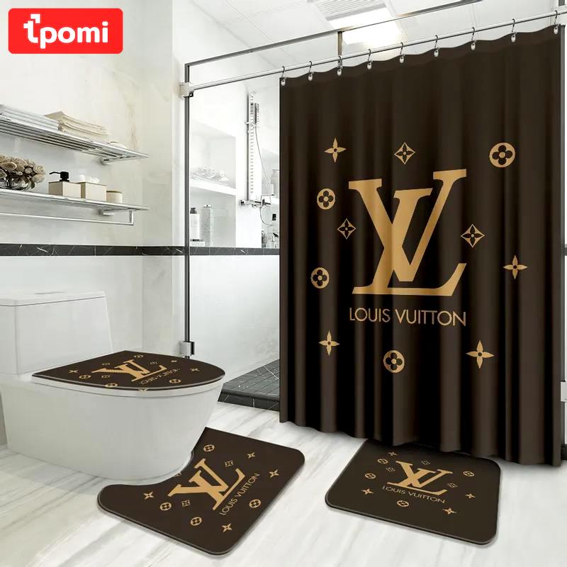 Louis vuitton lv louis vuitton home decor bathroom sets luxury fashion brand hypebeast bath mat Bathroom Set