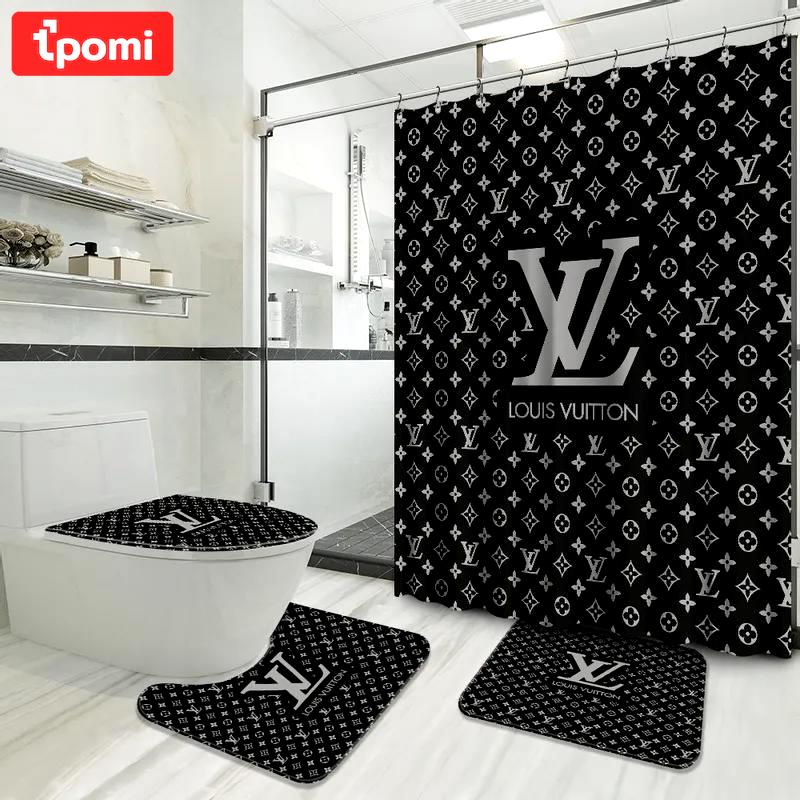 Louis vuitton lv louis vuitton hypebeast luxury fashion brand bathroom sets home decor bath mat Bathroom Set