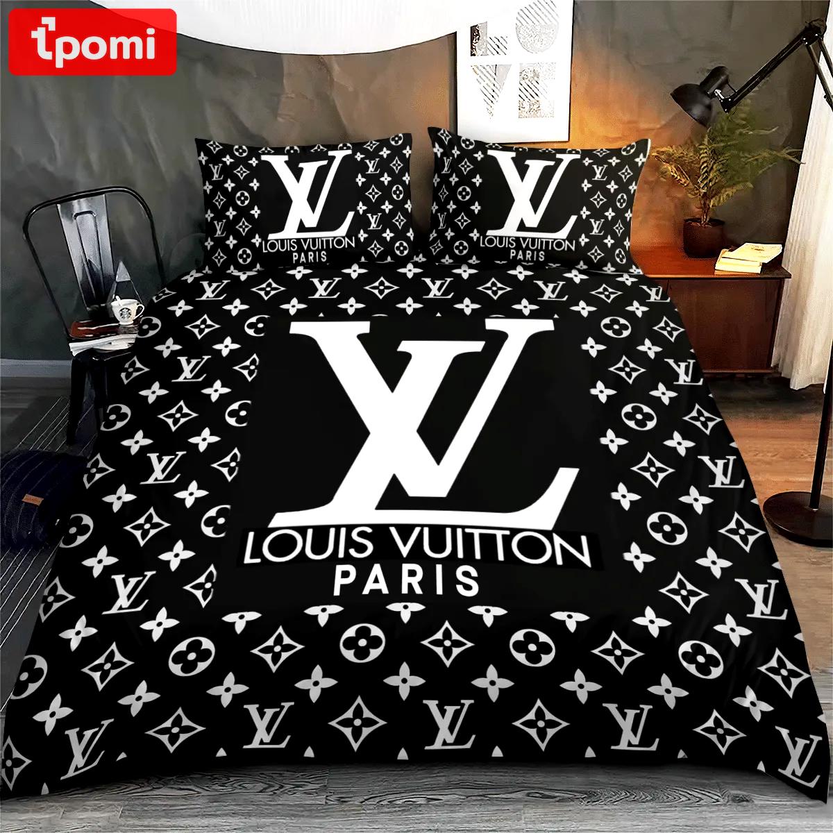 Louis vuitton paris logo type 1119 Bedding Sets sheets bedspread duvet luxury ideas bed linen bedclothes blankets premium fashion brand covers hyperbeast Bedroom home decor
