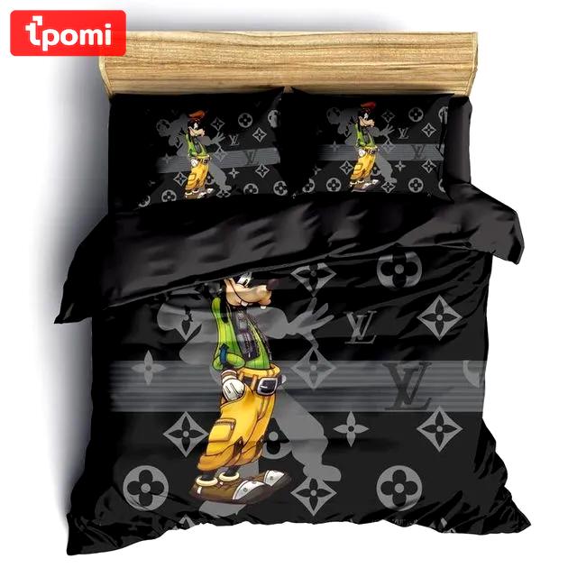 Louis vuitton pluto luxury brand bedding set for bedroom luxury bedspread duvet cover set with pillowcases home decoration Bedding Sets