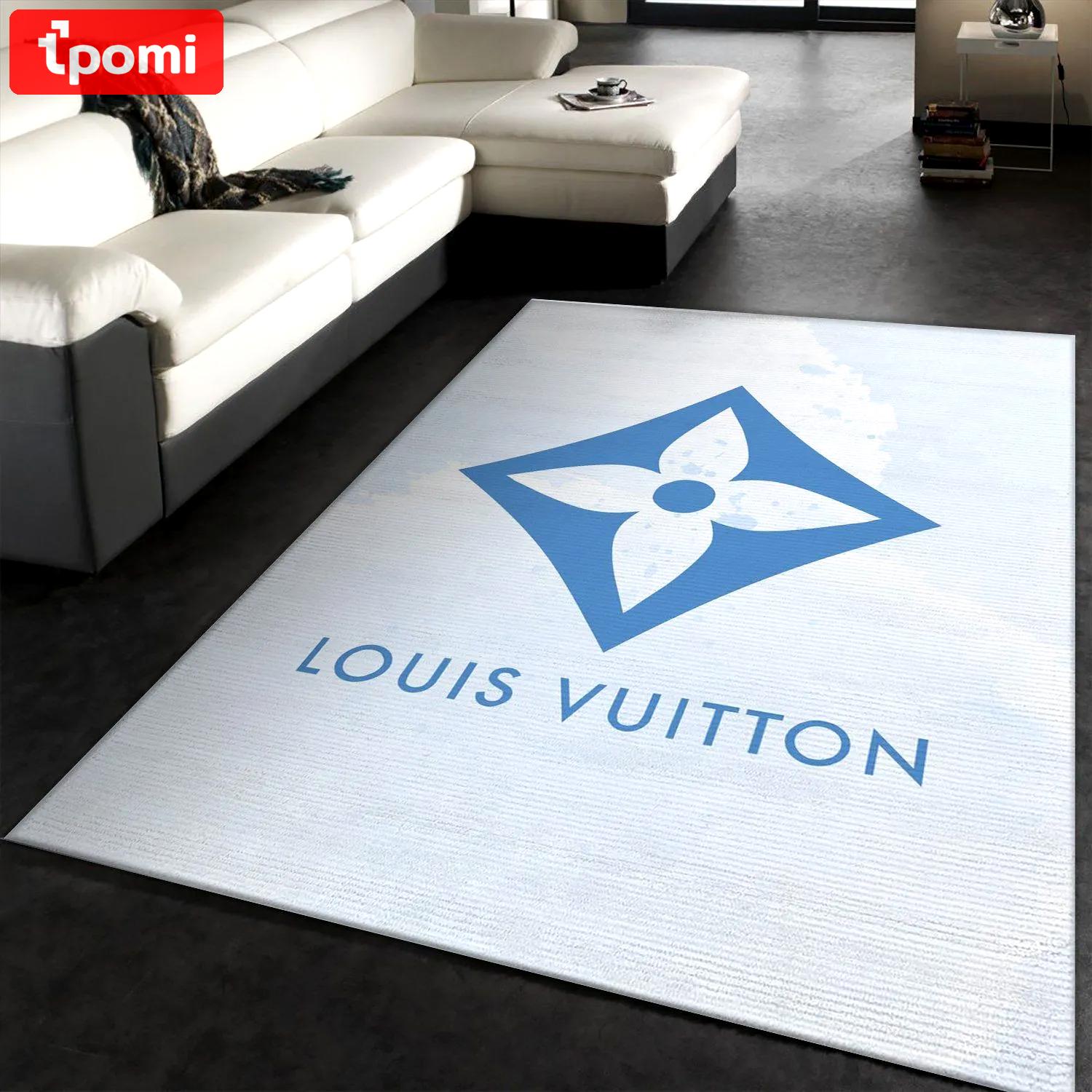 Louis vuitton s logo type 433. Upgrade Your Living Room with Luxury Home Decor: Area Carpets, Floor Decor, Door Mats, and Hot Gift Items with style a High-End Fashion Brand Rectangle Rug