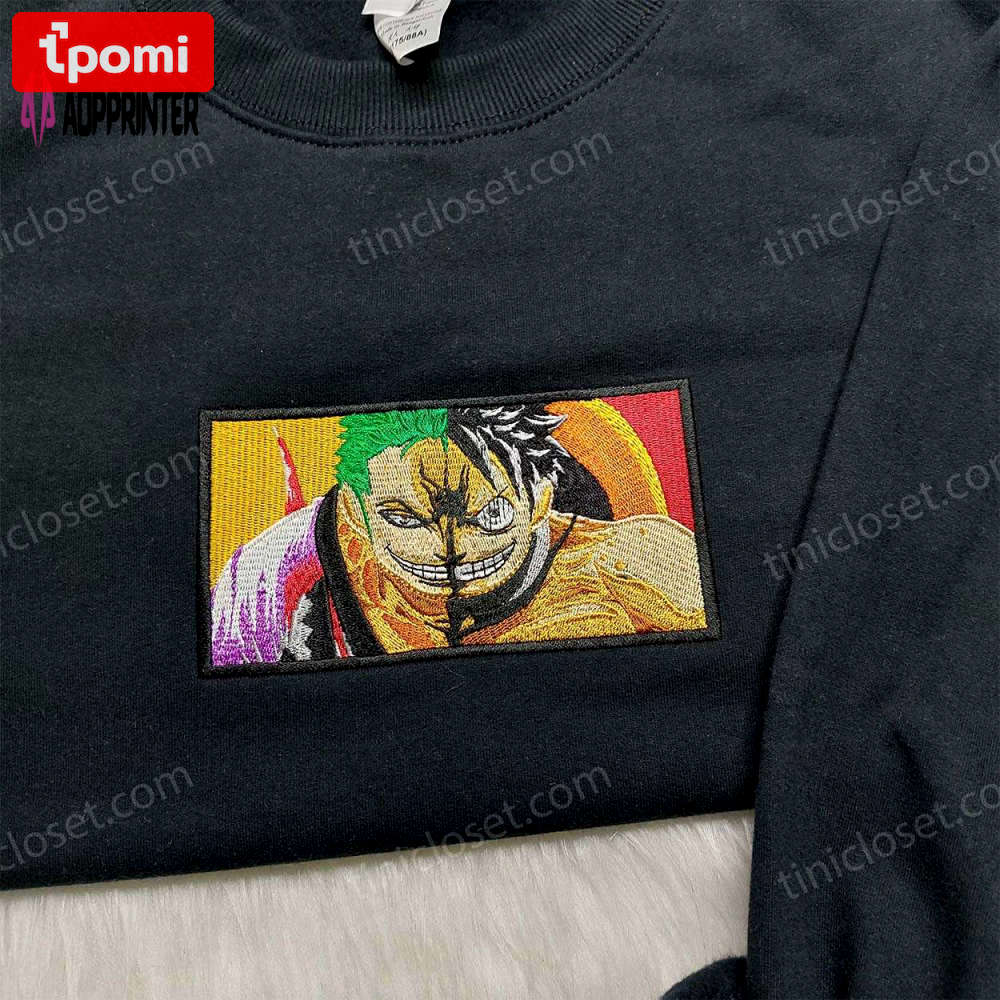 Luffy zoro embroidered sweatshirt: one piece hoodie hot topic anime shirt Embroidered Shirt