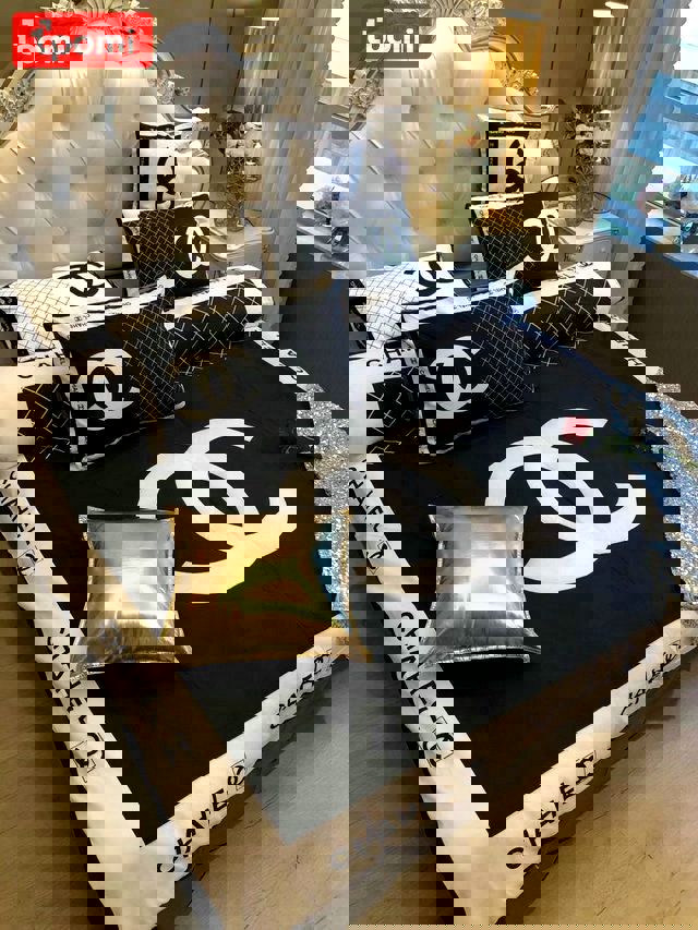 Luxury cn chanel type 90 luxury brand  Bedding Sets Bedroom ideas home decor bed linen bedclothes covers duvet blankets sheets bedspread