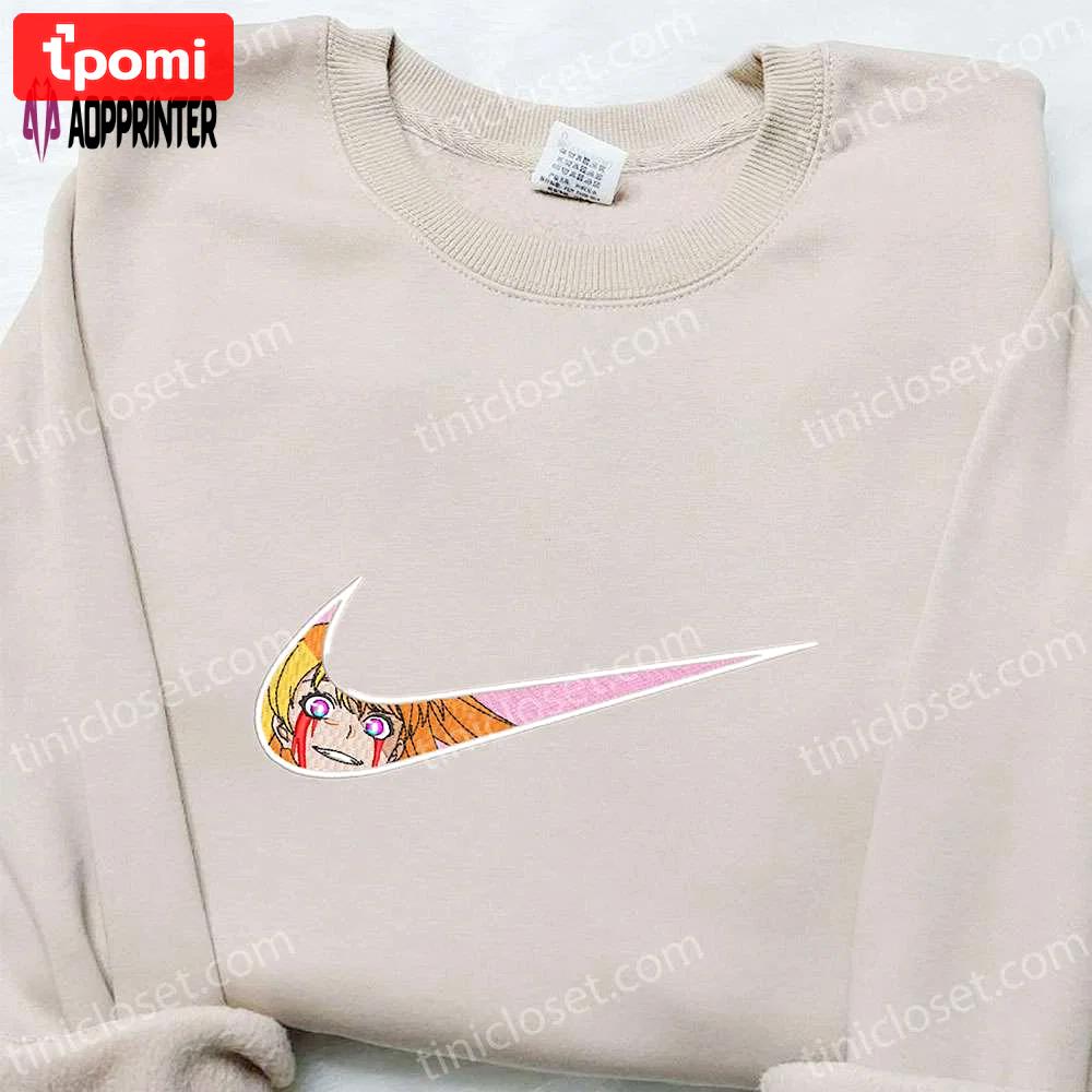 Mao amatsuka x nike swoosh anime embroidered shirt – unique gj-bu & nike inspired design Embroidered Shirt
