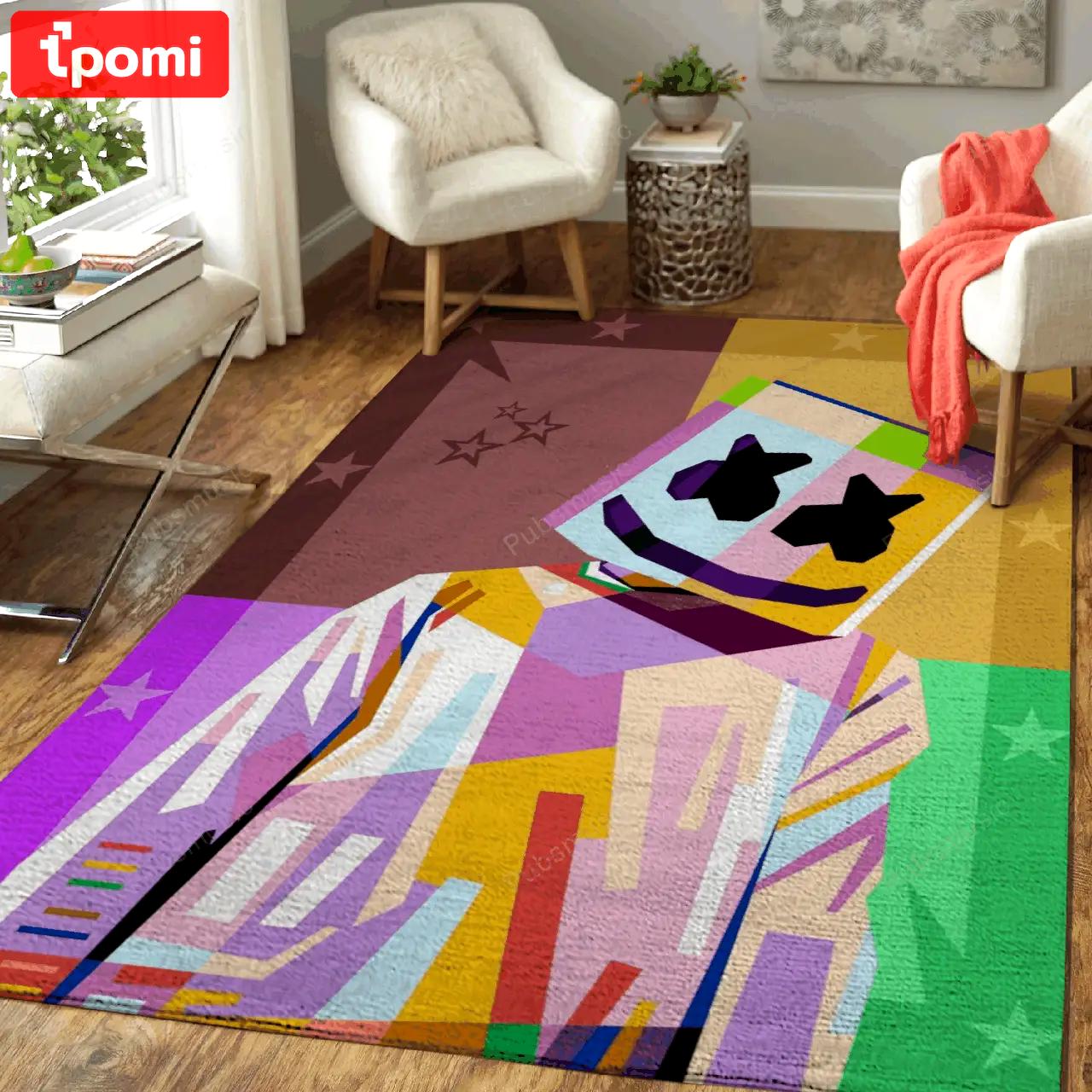 Marshmello music art for fans area rug living room carpet rug regtangle carpet floor decor home decor Rectangle Rug