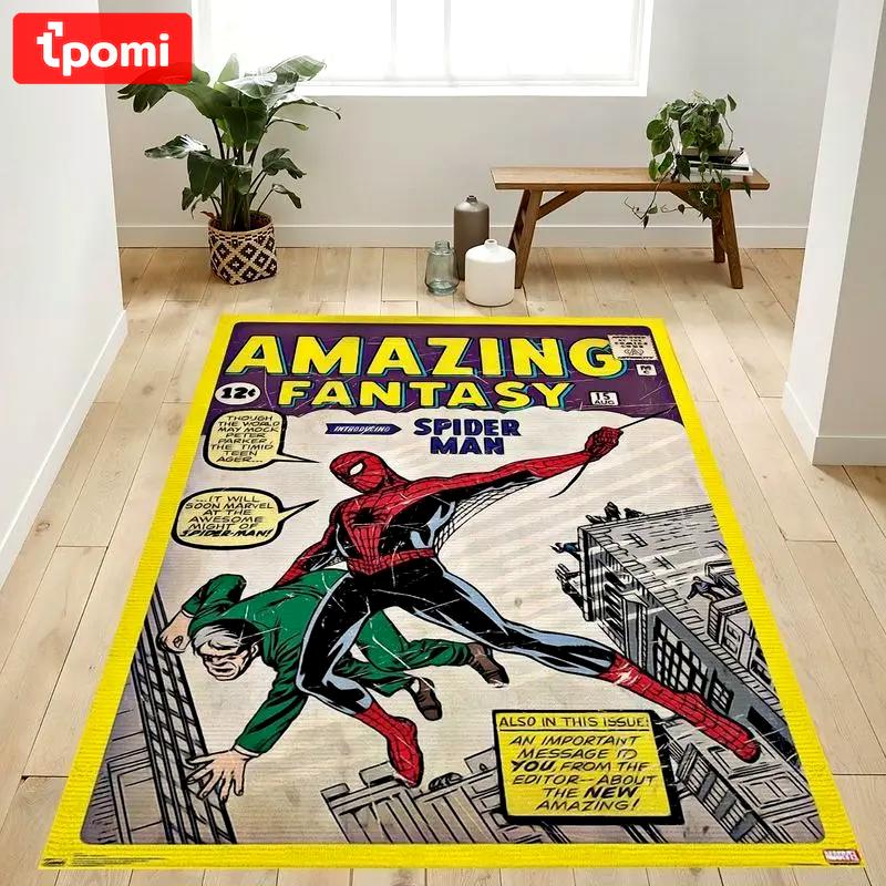 Marvel comics spider man area rug living room and bed room rug Rectangle Rug