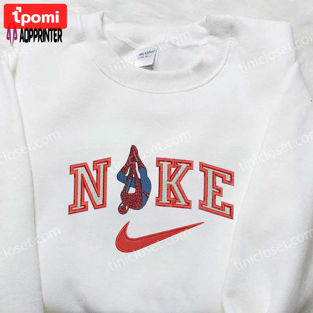 Marvel embroidered shirt hoodie & sweatshirt: nike x hanging spider-man design Embroidered Shirt