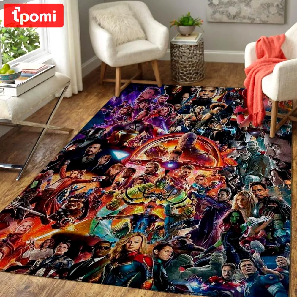Marvel superhero area rug all in one movie rug regtangle carpet floor decor home decor Rectangle Rug