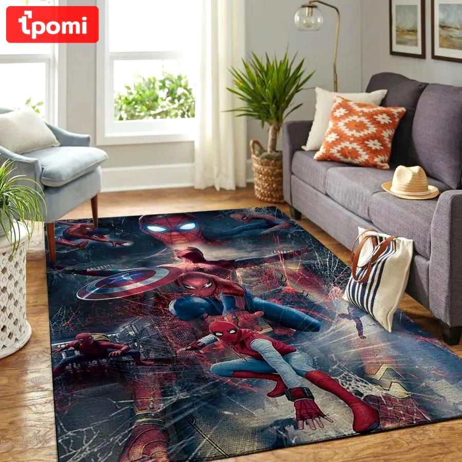 Marvel superhero spiderman area rug living room rug home decor movie ofd 190905 Rectangle Rug