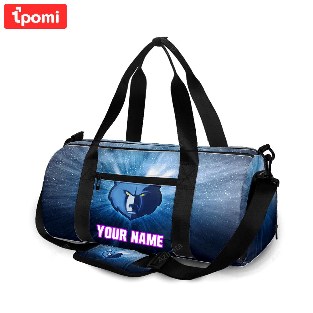 Memphis grizzlies emblem galaxy personalized name travel bag gym bag 583 Travel Bag