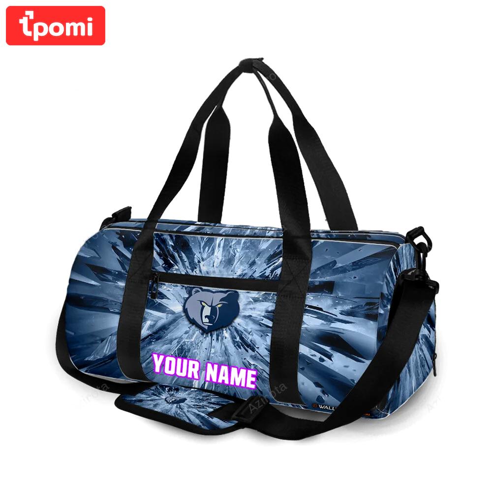 Memphis grizzlies emblem v3 personalized name travel bag gym bag 1233 Travel Bag