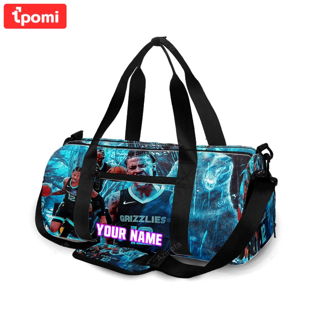 Memphis grizzlies ja morant 12 v8 personalized name travel bag gym bag 571 Travel Bag