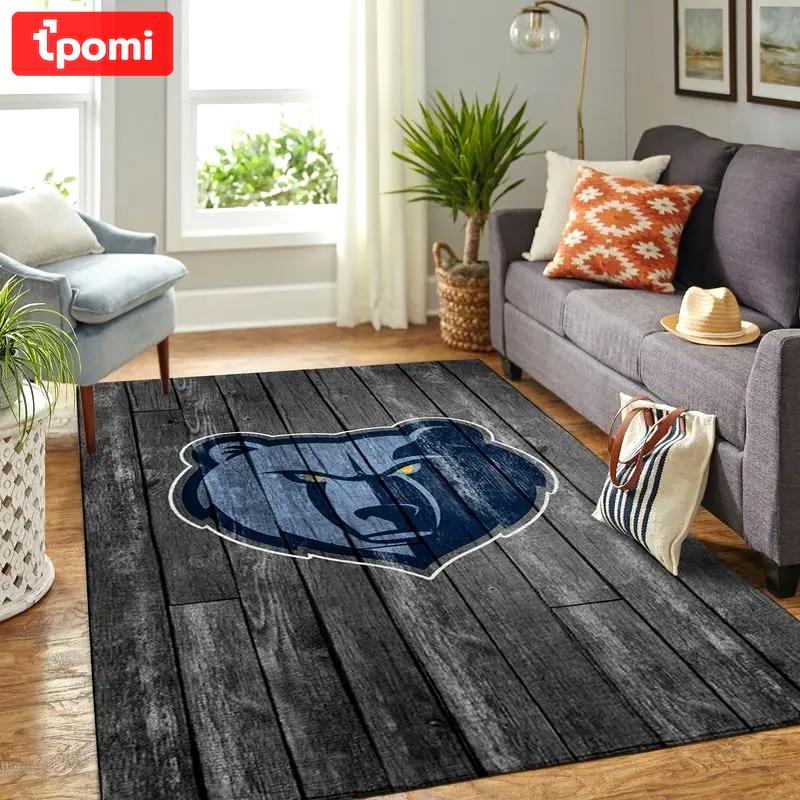 Memphis grizzlies nba 1 area rug living room bedroom rug regtangle carpet Rectangle Rug