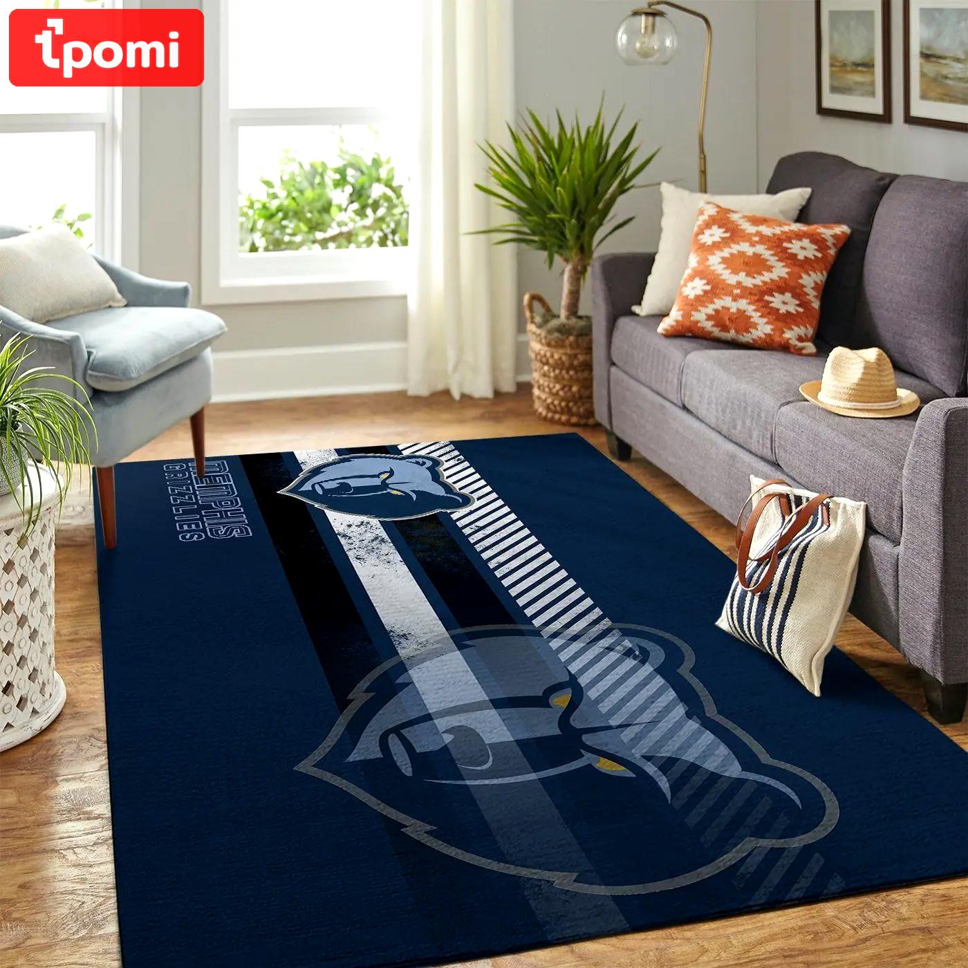 Memphis grizzlies nba area rugs living room team logo sports regtangle carpet Rectangle Rug