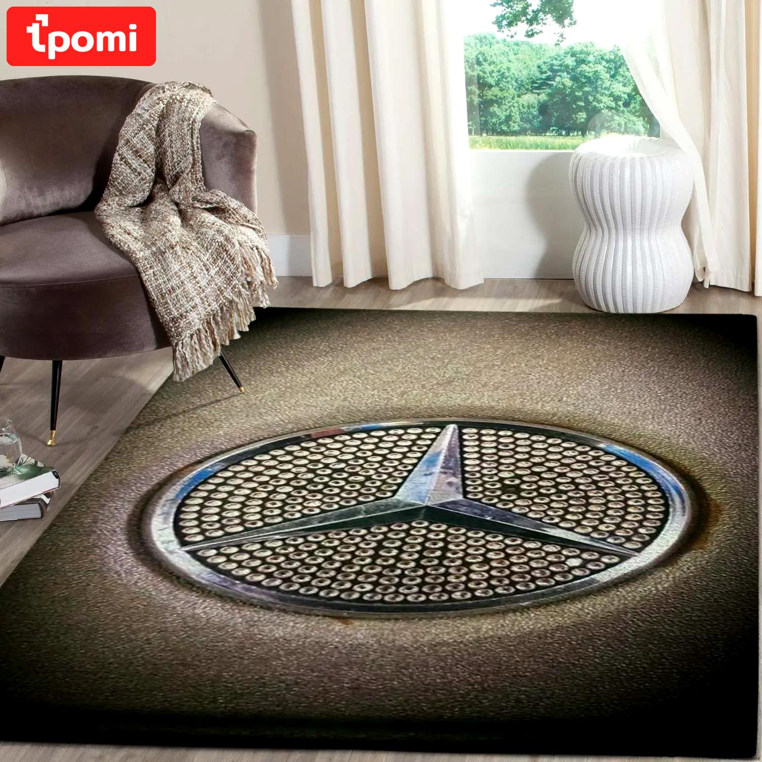 Mercedes logo supercars area rugs living room carpet fn161203 rug regtangle carpet floor decor home decor Rectangle Rug