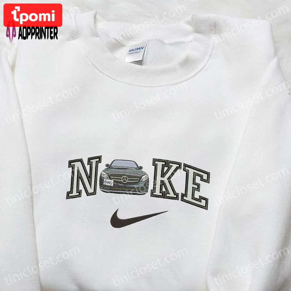 Mercedez x nike embroidered hoodie & transportation shirt – unique nike inspired designs Embroidered Shirt