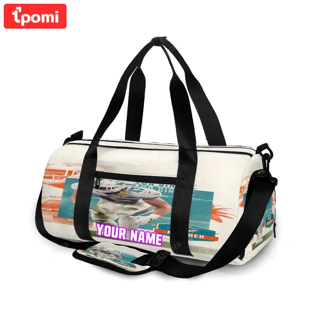 Miami dolphins andrew van ginkel1 personalized name travel bag gym bag 2100 Travel Bag