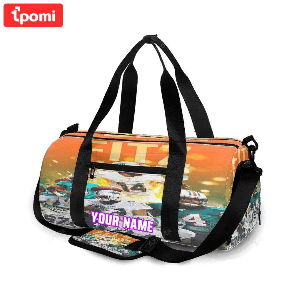 Miami dolphins jarvis landry1 personalized name travel bag gym bag 1808 Travel Bag