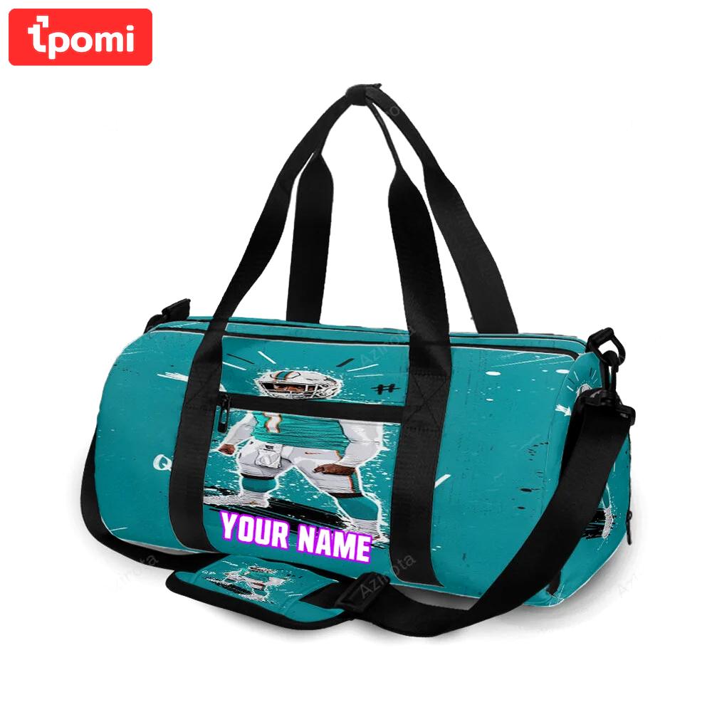Miami dolphins tua tagovailoa5 personalized name travel bag gym bag 159 Travel Bag
