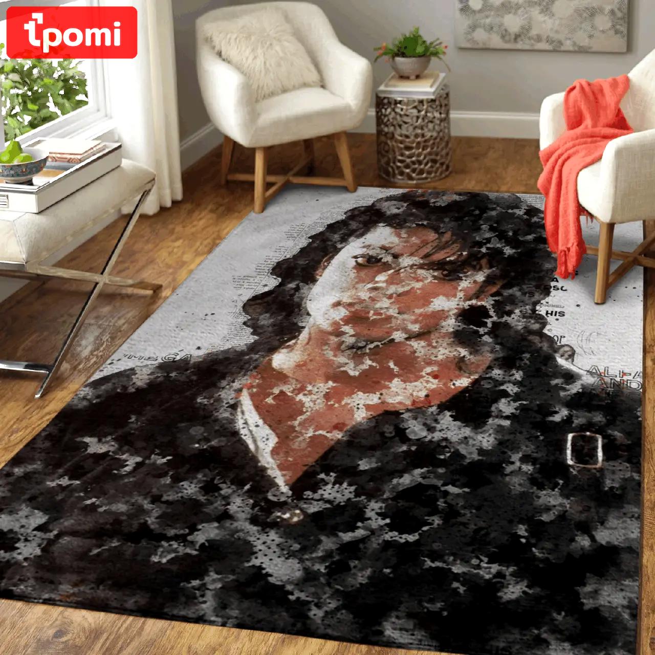 Michael jackson american singer king of pop art area rug area rug living room carpet rug regtangle carpet floor decor home decor Rectangle Rug