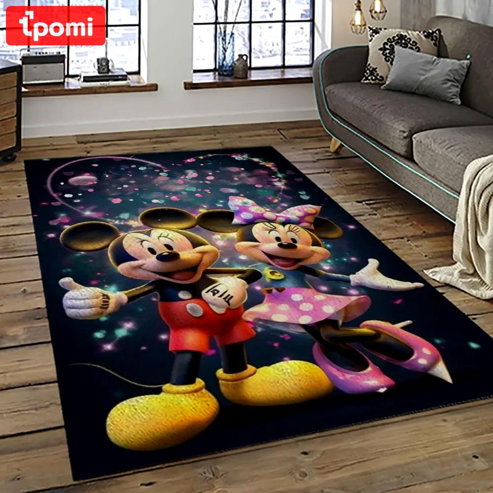 Mickey mouse characters cartoon movie carpet rectangle area rug for living room bedroom decor mme26 Rectangle Rug