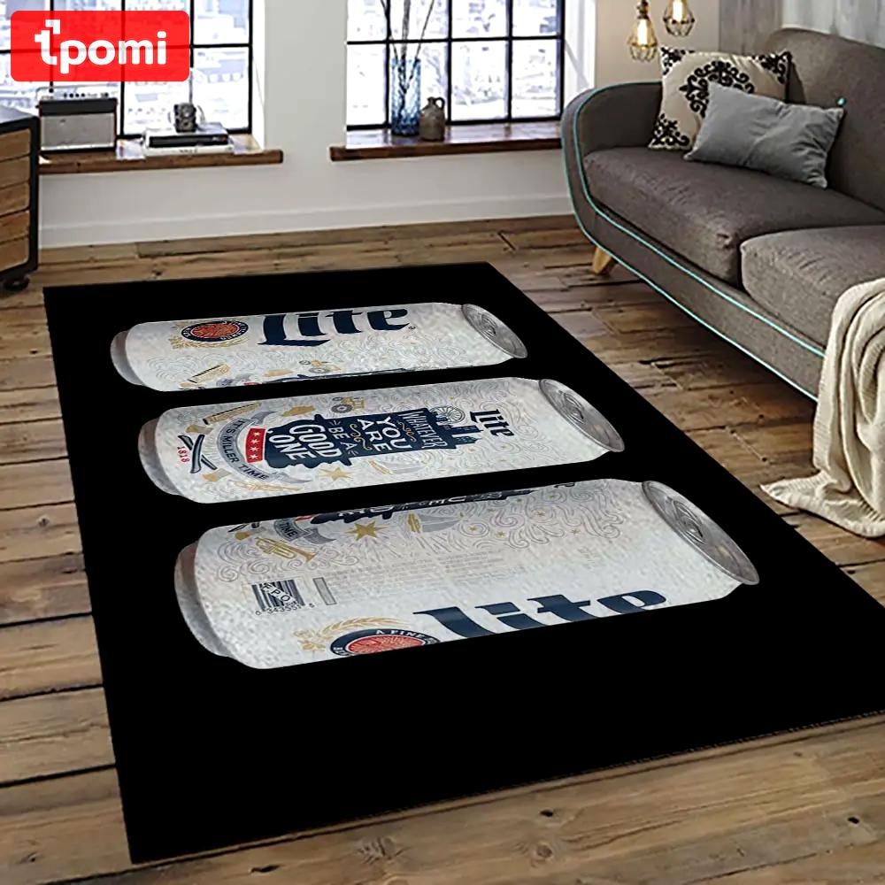 Miller lite american style beer retangle carpet area rug home decor gift best present for friends ml10 Rectangle Rug