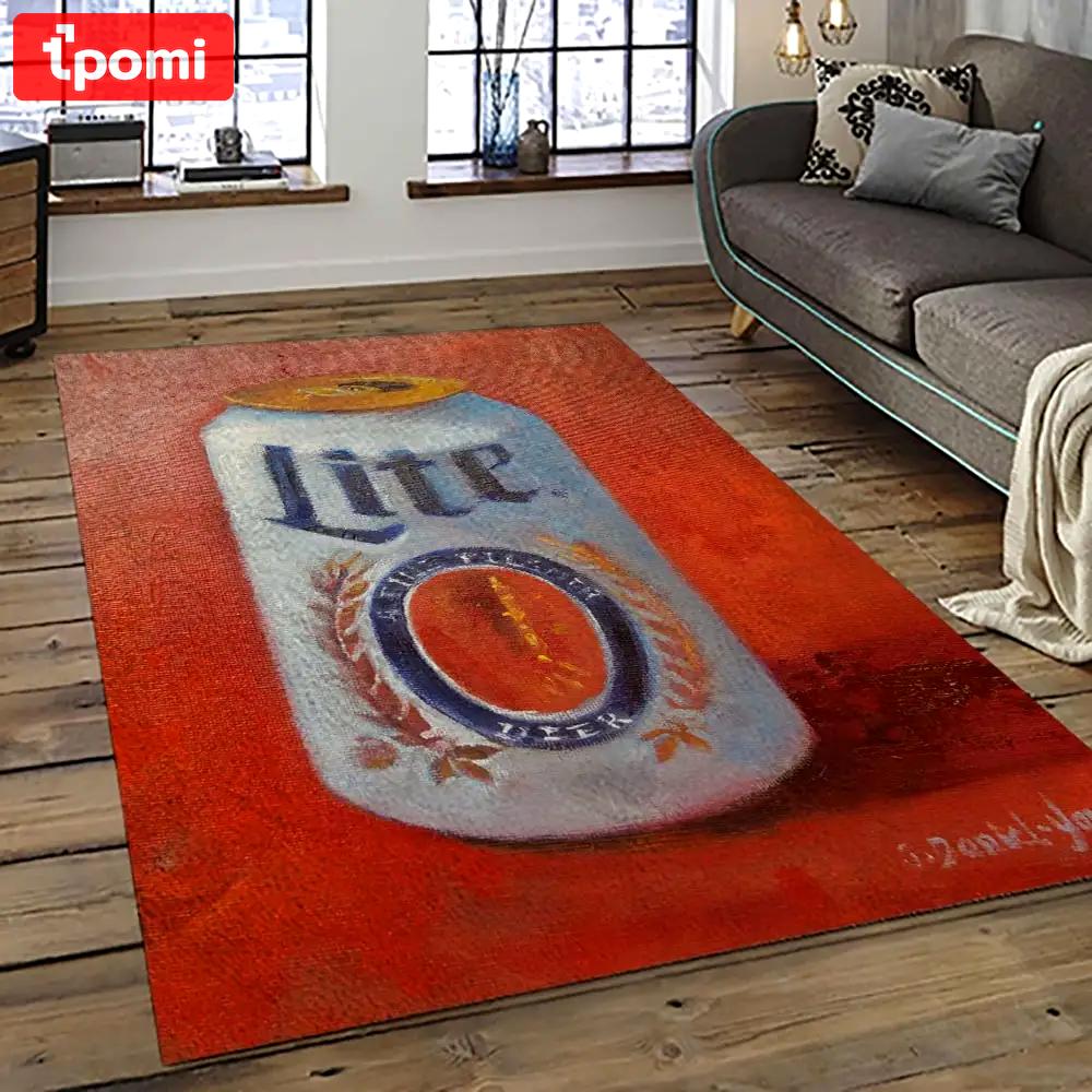 Miller lite american style beer retangle carpet area rug home decor gift best present for friends ml22 Rectangle Rug
