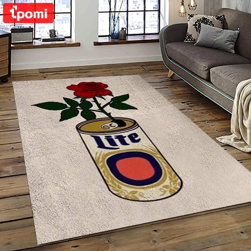 Miller lite american style beer retangle carpet area rug home decor gift best present for friends ml24 Rectangle Rug