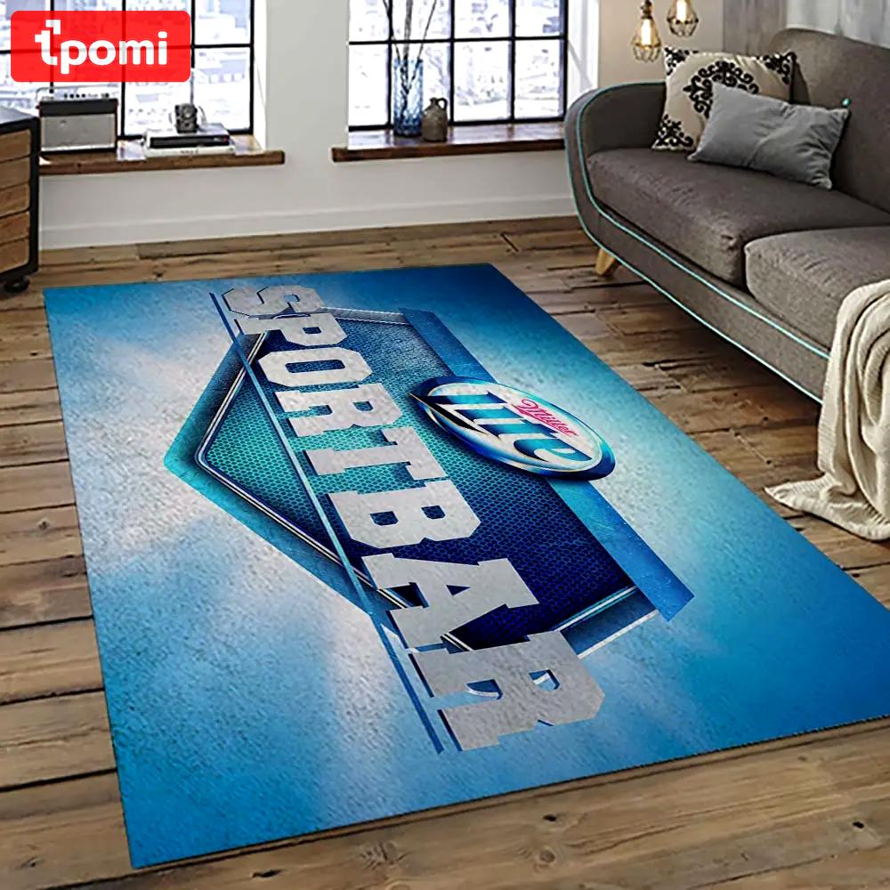 Miller lite american style beer retangle carpet area rug home decor gift best present for friends ml7 Rectangle Rug