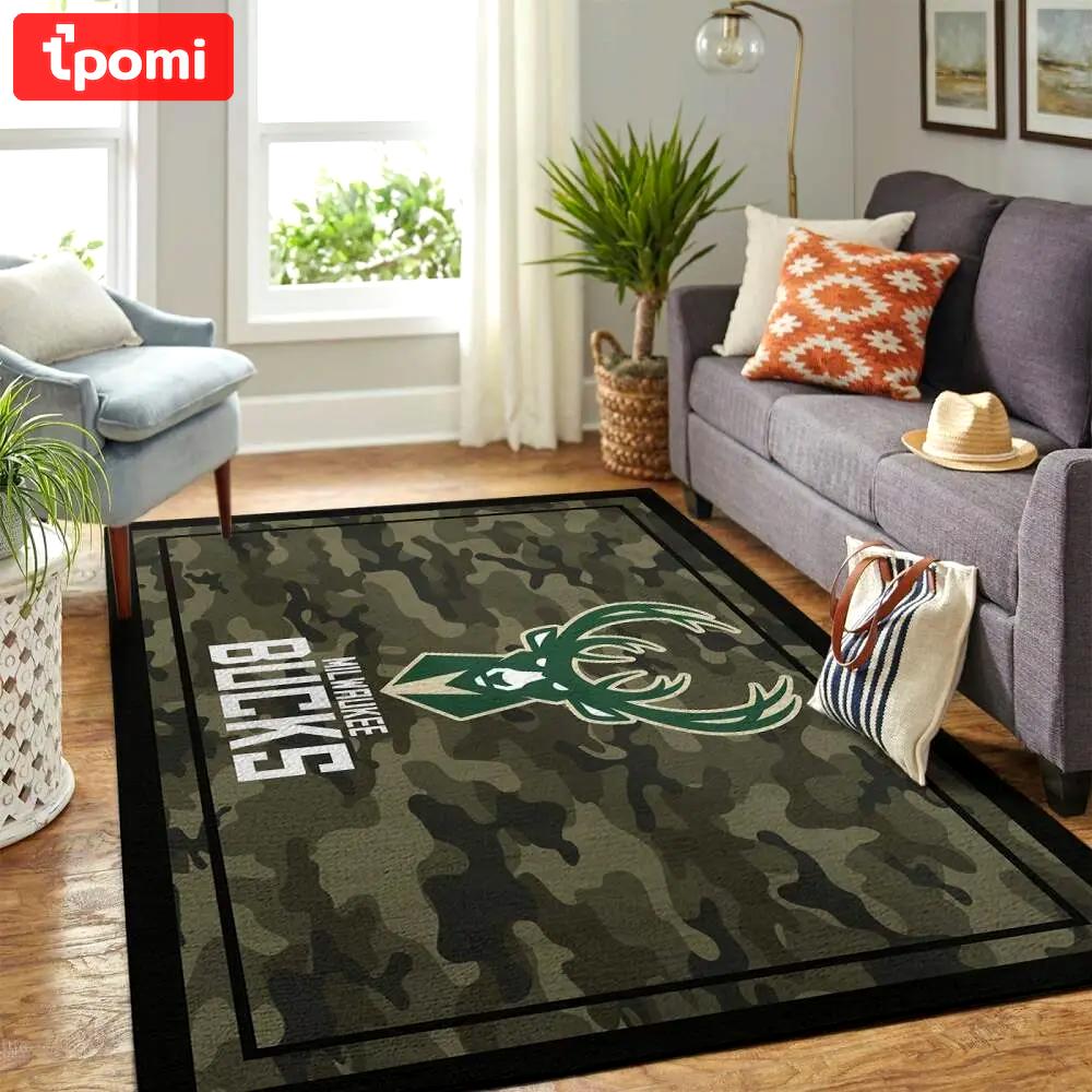 Milwaukee bucks nba area rugs living room carpet gray wooden regtangle carpet 2 Rectangle Rug