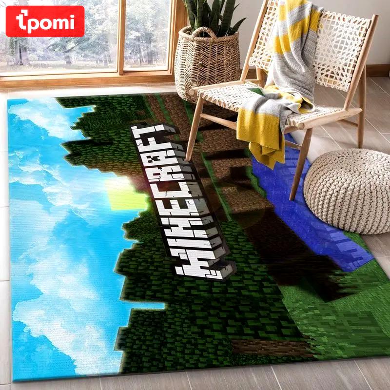 Minecraft 31 area rug living room and bed room rug rug regtangle carpet floor decor home decor Rectangle Rug