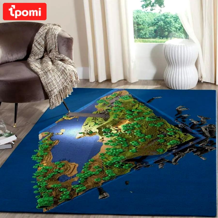 Minecraft area rug living room rug home decor video game gfd 1912065 Rectangle Rug