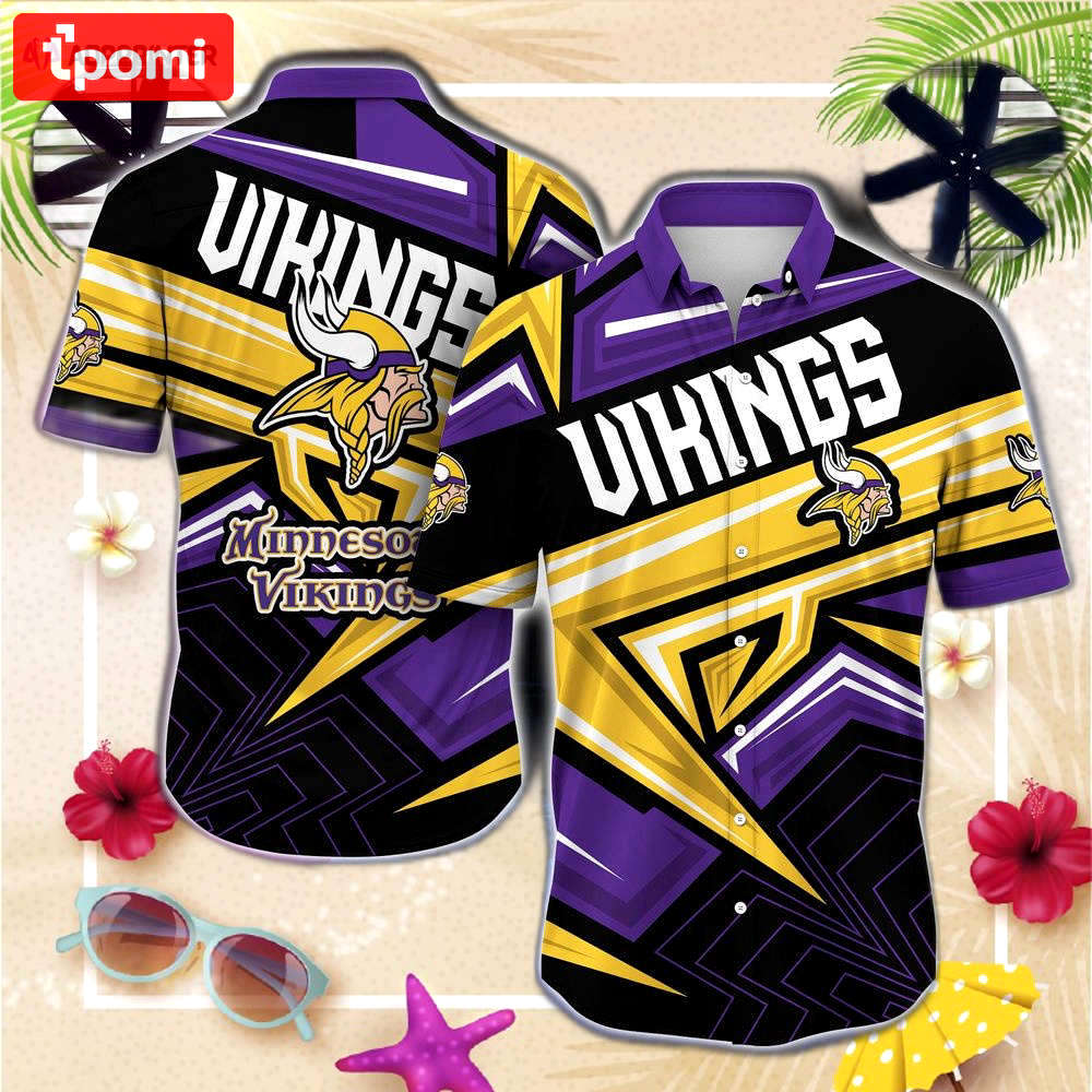 Minnesota vikings nfl summer hawaiian shirt Hawaii Shirt