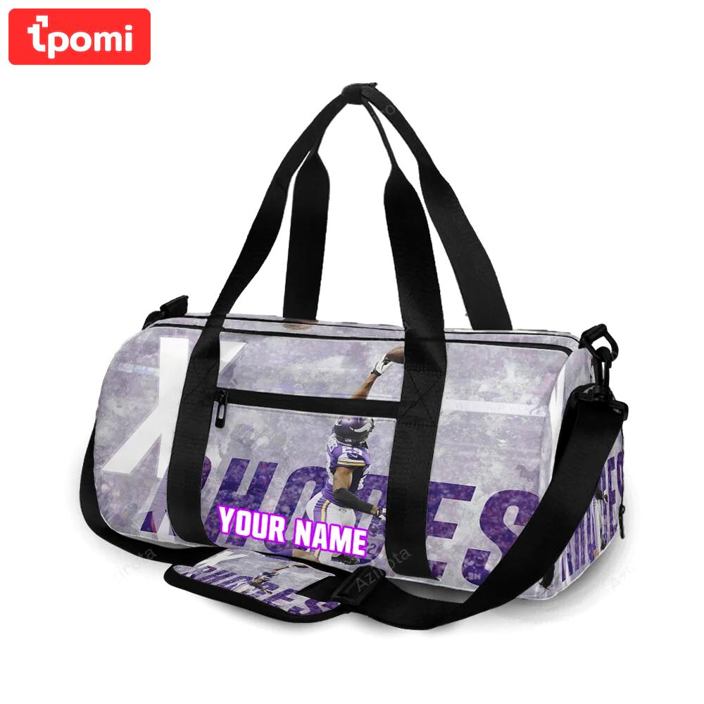 Minnesota vikings rhodes 29 personalized name travel bag gym bag 1369 Travel Bag