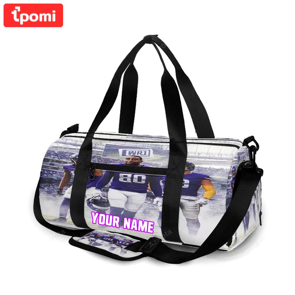 Minnesota vikings team v12 personalized name travel bag gym bag 1182 Travel Bag