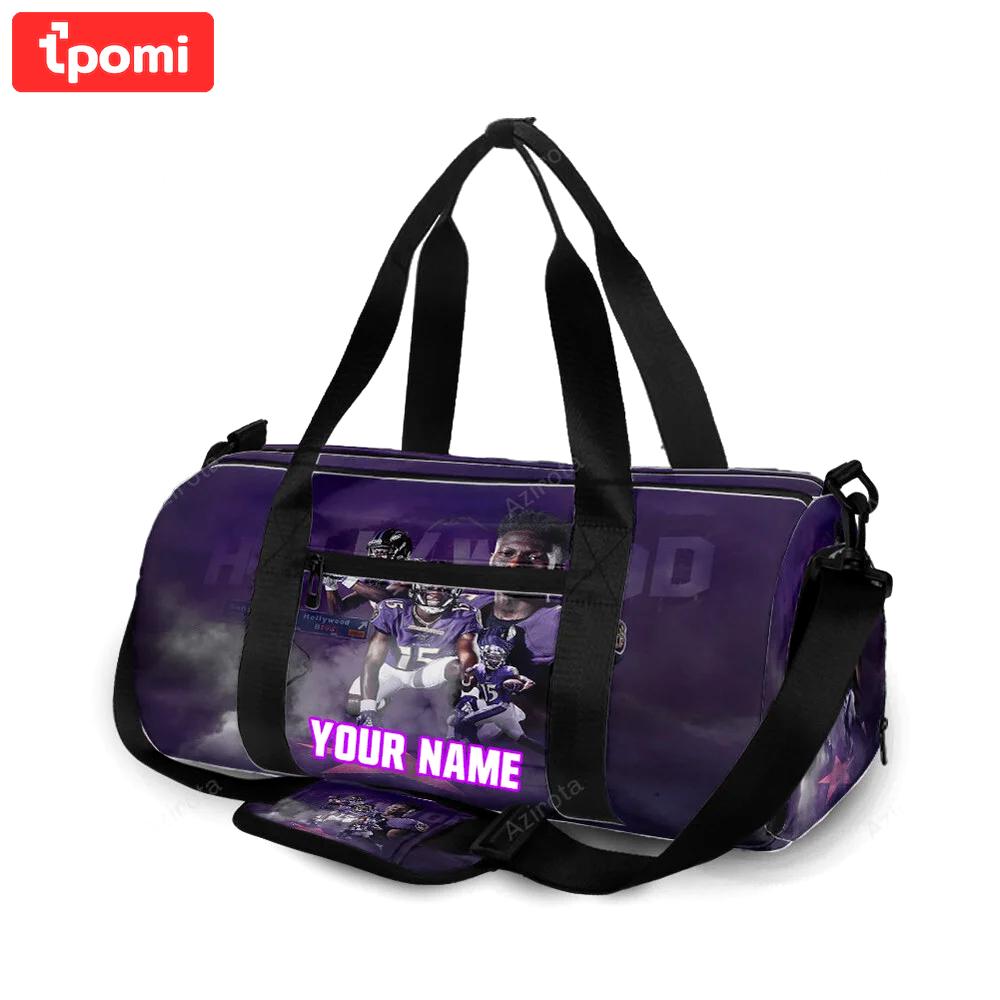 Minnesota vikings team v8 personalized name travel bag gym bag 1012 Travel Bag