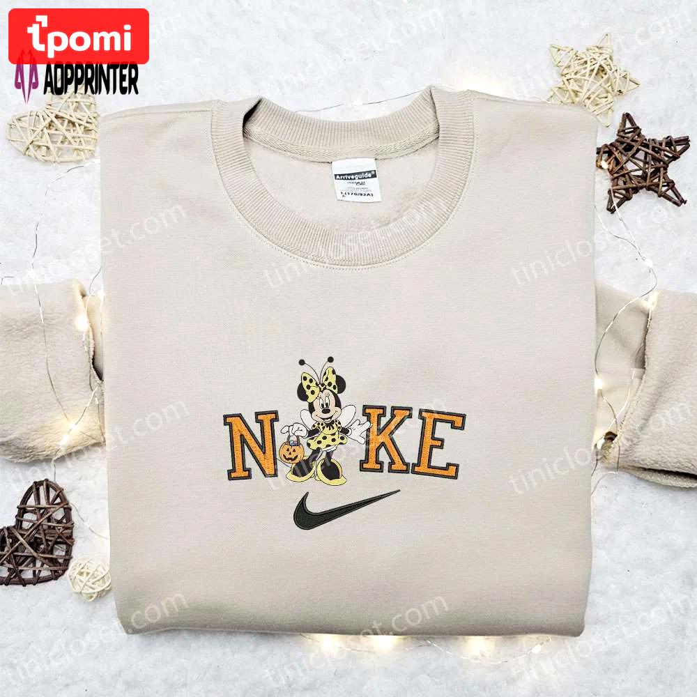 Minnie mouse bee halloween x nike embroidered sweatshirt: best disney characters halloween gift Embroidered Shirt