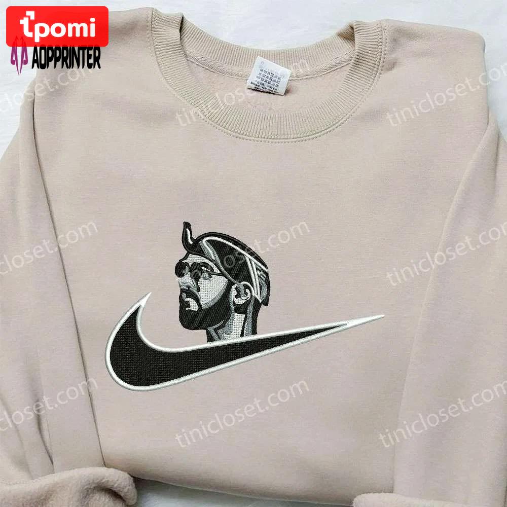 Miyagi x nike embroidered hoodie & celebrity shirt: nike inspired embroidery Embroidered Shirt