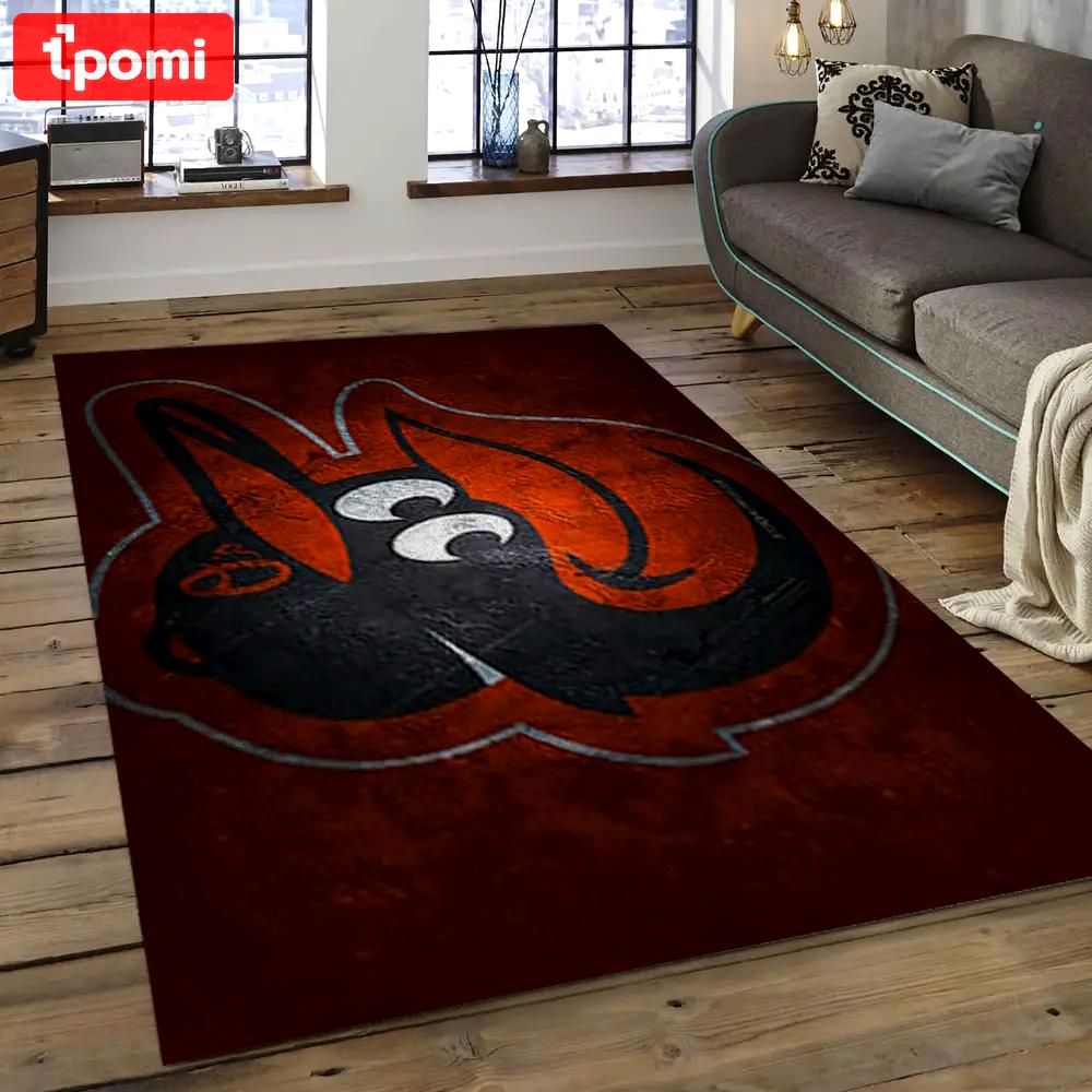 Mlb baltimore orioles baseball team logo rectangle area bo01 Rectangle Rug