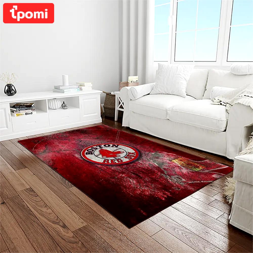 Mlb boston red sox baseball team logo rectangle area rug brs05 Rectangle Rug